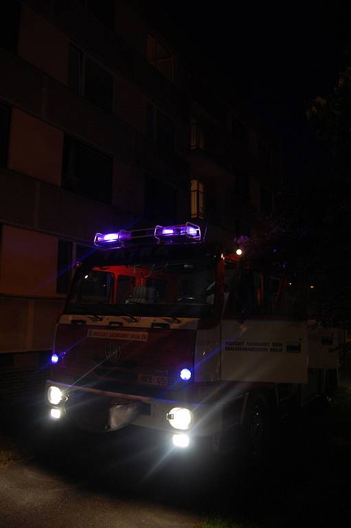Požáru bytu v hradecké Jungmannově ulici.