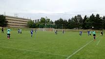 Fotbalisté Královéhradeckého KFS U14 v Brně.