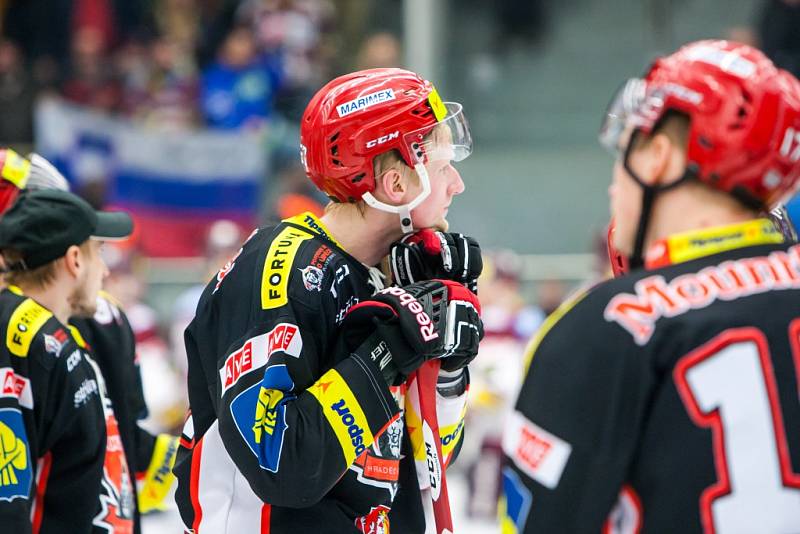 Hokejová extraliga - play off České pojišťovny - 4. zápas čtvrtfinále: Mountfield HK - HC Sparta Praha.