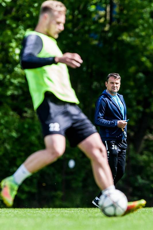 Trénink fotbalistů FC Hradec Králové.