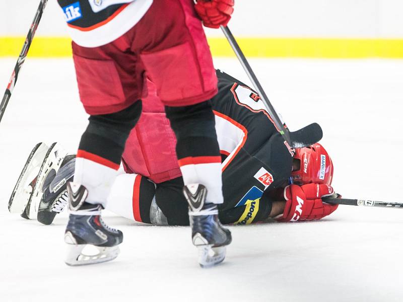 Hokejová extraliga: Mountfield HK - HC Slavia Praha.