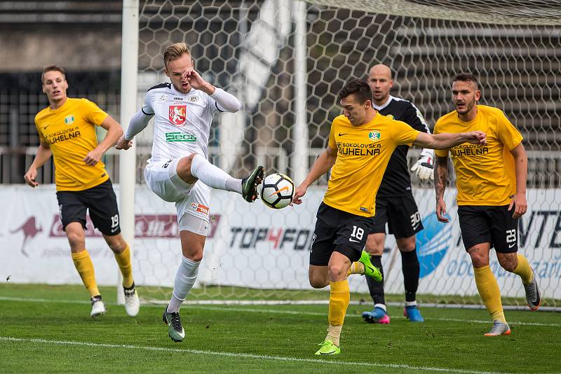 Fotbalová Fortuna národní liga: FC Hradec Králové - FK Baník Sokolov.