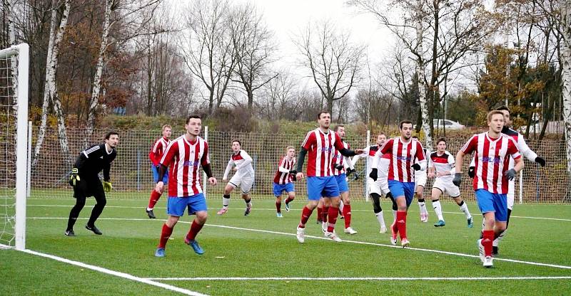 Krajský přebor ve fotbale: TJ Sokol Třebeš - FK Jaroměř.