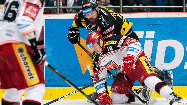 Generali play off hokejové Tipsport extraligy: Mountfield HK - HC Verva Litvínov.