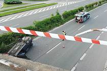 Nehoda na mostě v Hradci Králové