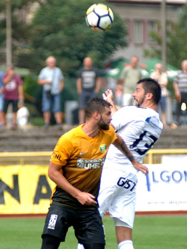 Fotbalová FORTUNA:NÁRODNÍ LIGA: FK Baník Sokolov - FC Hradec Králové.