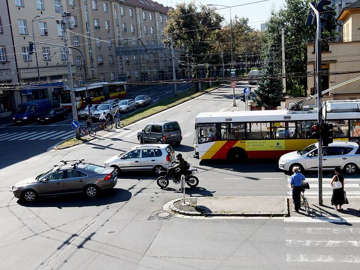 Křižovatka u Aničky v Hradci Králové