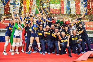 ŠAMPIONKY. Volejbalistky Itálie dokázaly vyhrát mistrovství Evropy hráček do 17 let, které hostila Česká republika.
