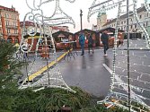 Poslední den vánočních trhů v Hradci Králové.