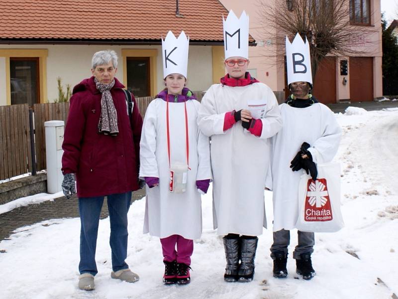 Tříkrálová sbírka v Mlékosrbech.