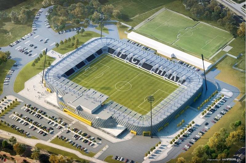 Vizualizace nového fotbalového stadionu