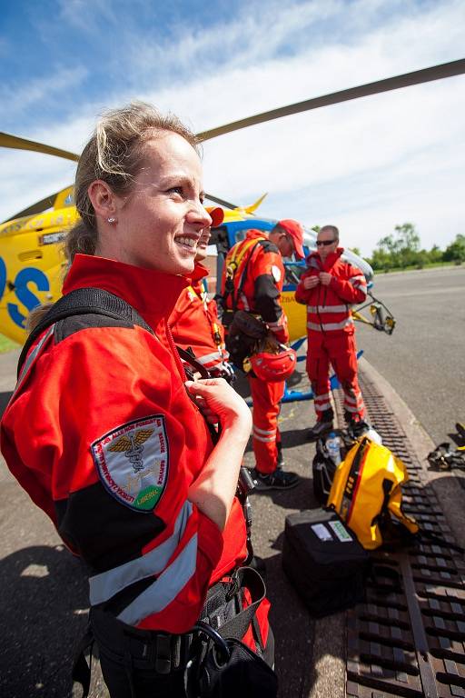 Cvičení složek IZS v rámci Helicopter Show v Hradci Králové.