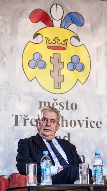 Prezident Miloš Zeman v Třebechovicích pod Orebem.