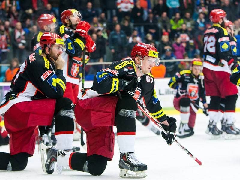 Hokejová extraliga - play off České pojišťovny - 4. zápas čtvrtfinále: Mountfield HK - HC Sparta Praha.