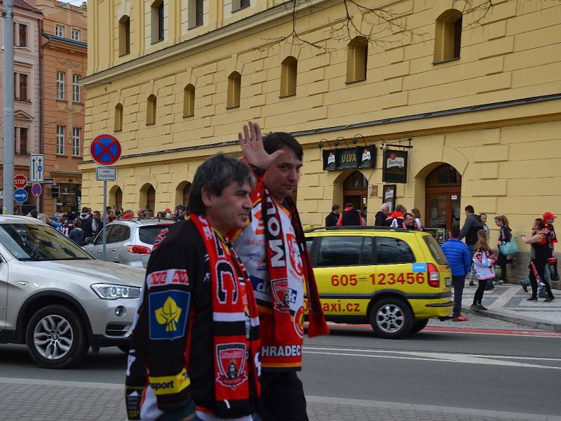 Zahájení semifinále play off hokejové extraligy v Hradci Králové.