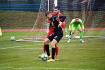 Fotbalová FORTUNA:NÁRODNÍ LIGA: FK Blansko - FC Hradec Králové.