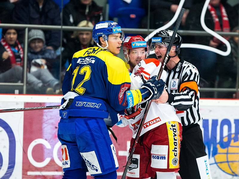 Hokejová extraliga: Mountfield HK - PSG Berani Zlín.