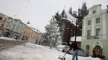 Sněhová situace v Hradci, 7. prosince 2010.