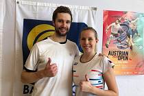 Hradecká badmintonistka Alžběta Bášová spolu s finským parťákem