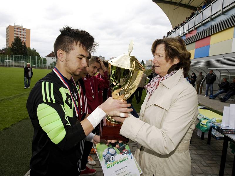 Fotbalový Kouba Cup žákovské kategorie U15 - o 1. až 3. místo: Královéhradecký KFS - Olomoucký KFS.