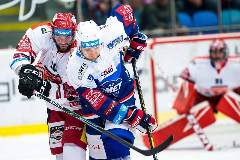 Hokejová extraliga: Mountfield HK - HC Kometa Brno.