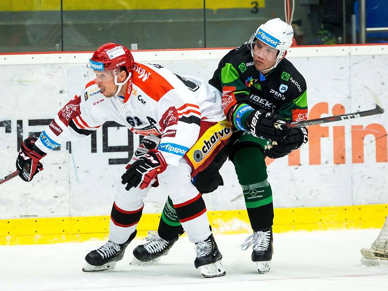 Hokejová extraliga: Mountfield HK - HC Energie Karlovy Vary.