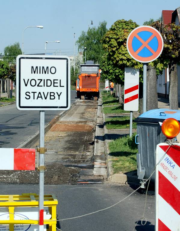 Oprava ulice Jiřího Purkyně v Hradci Králové.