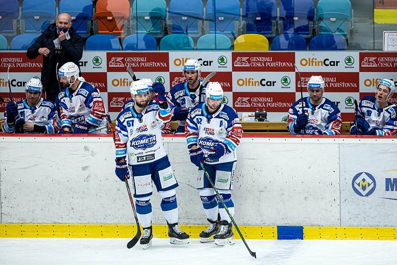 Hokejová extraliga: Mountfield HK - HC Kometa Brno.