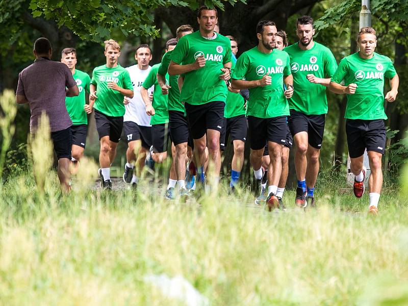 Trénink královéhradeckých fotbalistů.