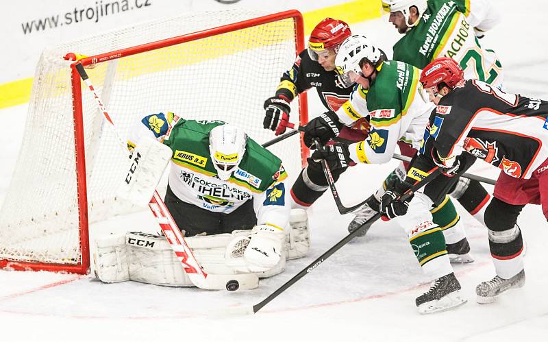 Hokejová extraliga: Mountfield HK - HC Energie Karlovy Vary.