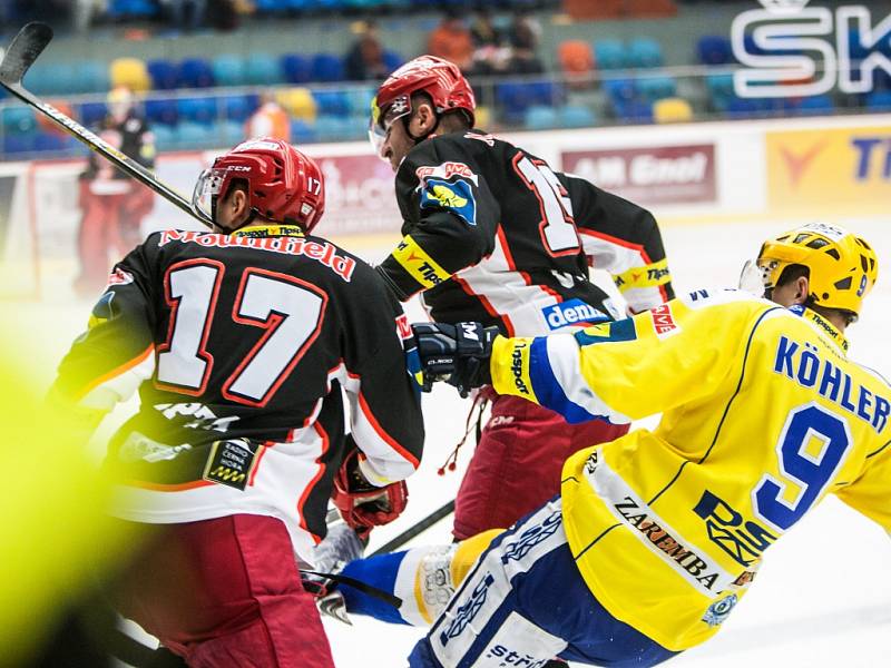 Tipsport extraliga ledního hokeje: Mountfield HK - PSG Zlín.