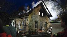 Požár rodinného domkuv Kozodrech