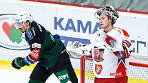 Předkolo hokejového Generali play off Tipsport extraligy: Mountfield HK - HC Energie Karlovy Vary.