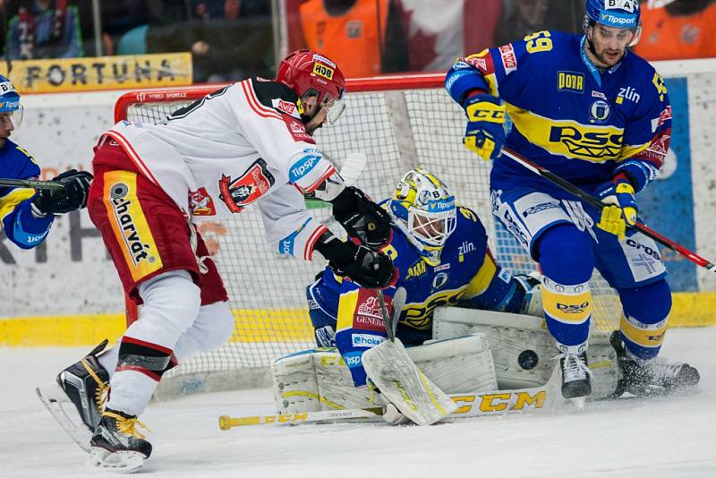 Hokejová extraligs: Mountfield HK - PSG Zlín.