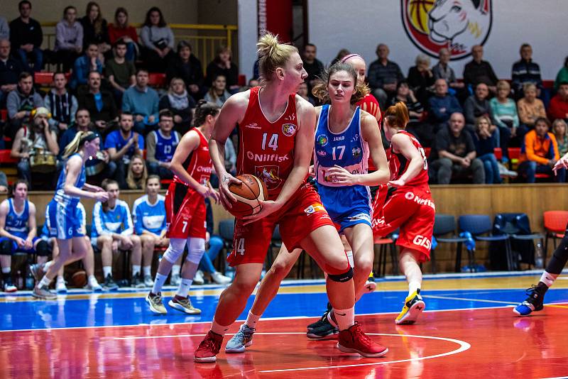 Ženská basketbalová liga: Sokol Nilfisk Hradec Králové - BK Loko Trutnov.