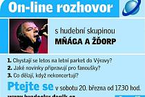 On-line rozhovor s hudební skupinou Mňága a žďorp.