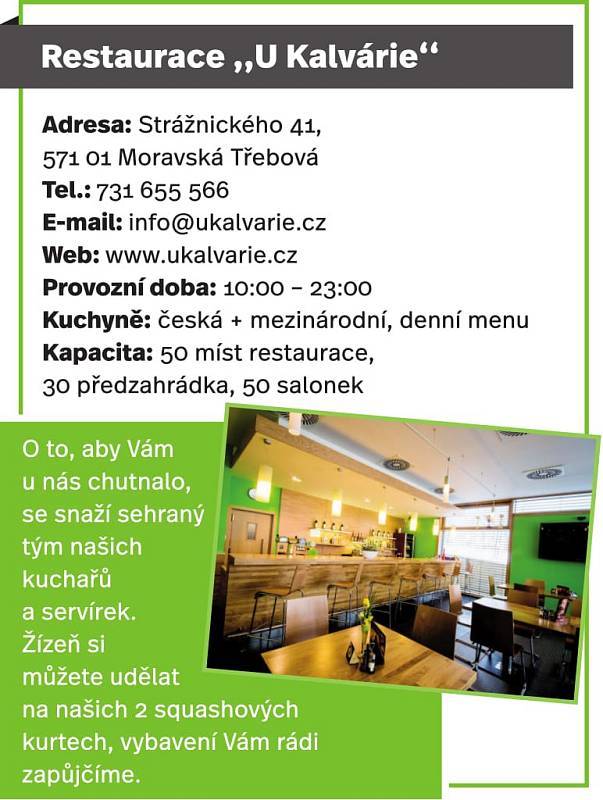 Restaurace "U Kalvárie", Moravská Třebová
