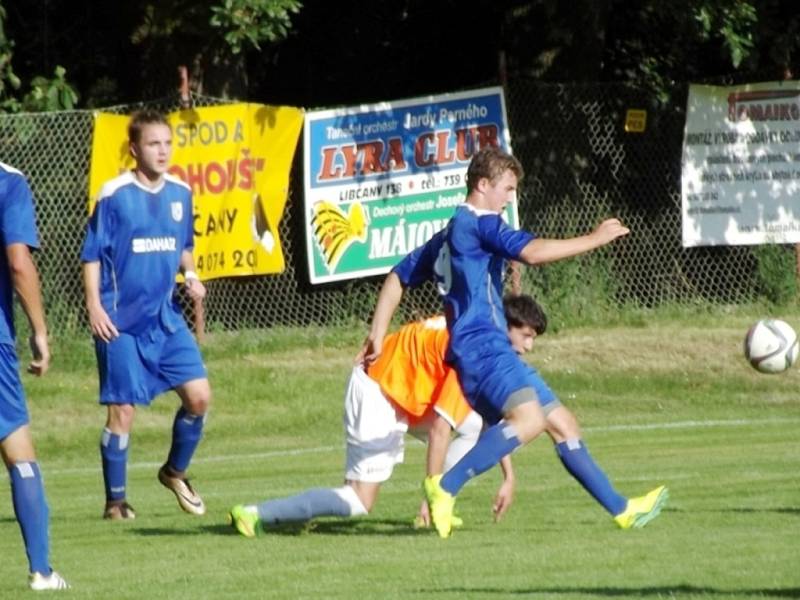 Krajský přebor ve fotbale: Libčany - Kostelec nad Orlicí.