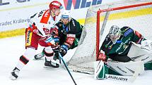 Předkolo hokejového Generali play off Tipsport extraligy: Mountfield HK - HC Energie Karlovy Vary.