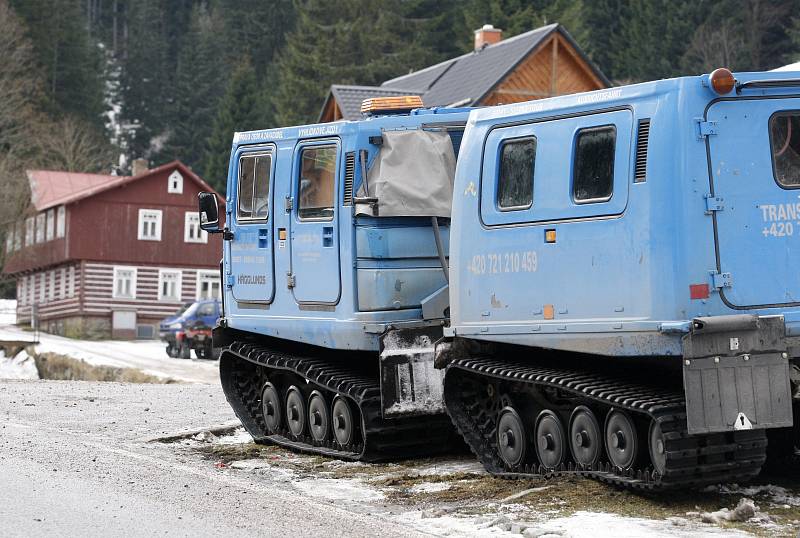 Zima na horách na Královéhradecku.