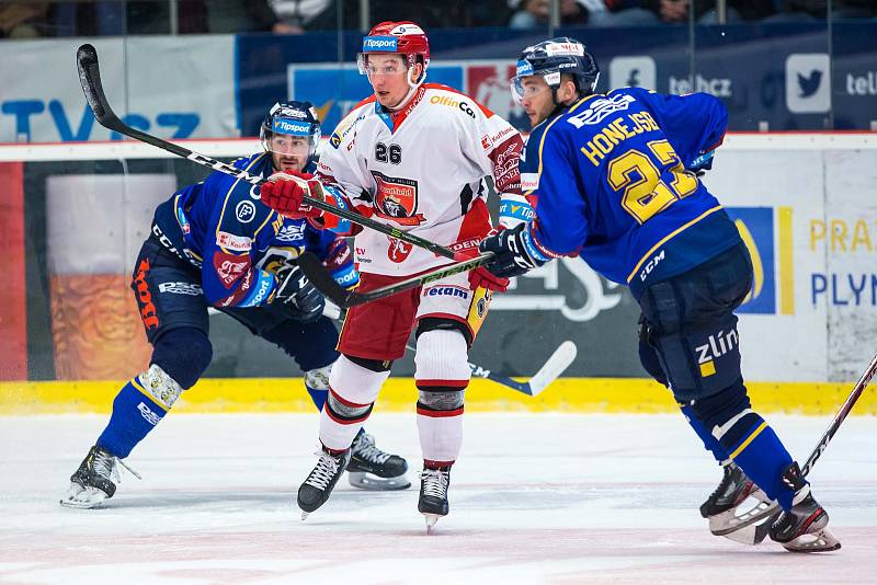 Hokejová extraliga: Mountfield HK - PSG Berani Zlín.