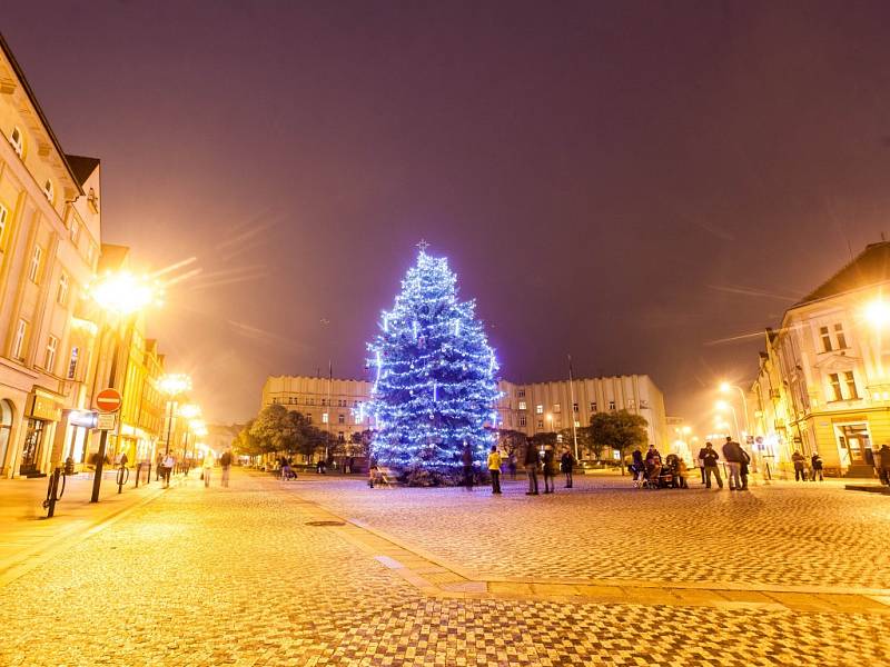 Vánoční výzdoba města Hradec Králové.