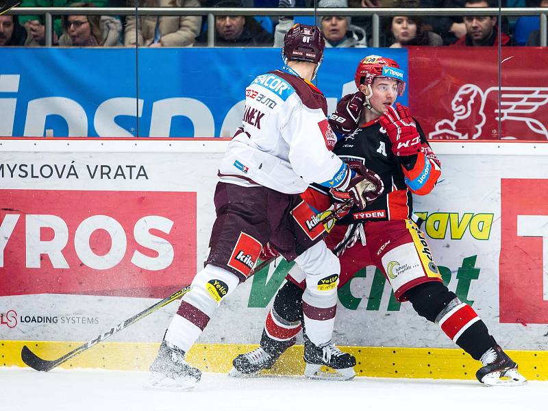 Hokejová extraliga: Mountfield HK - HC Sparta Praha.