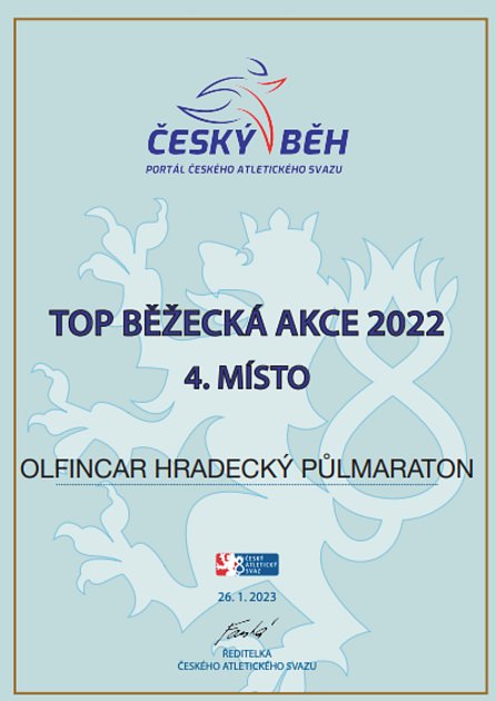 Hradecký půl/maraton byl významně oceněn v anketě TOP běžecká akce roku 2022, kde obsadil skvělou čtvrtou příčku.