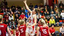 Ženská basketbalová liga - semifinále play off: Sokol Hradec Králové - Basketball Nymburk.