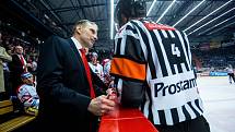 Čtvrtfinále play off hokejové extraligy: Mountfield HK - HC Kometa Brno.