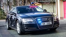 Ve výbavě dálniční policie je nově zařazen vůz Audi, který je vybaven technikou pro monitorováni vozidel.