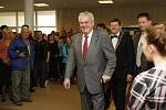 Prezident Miloš Zeman přijel na třídenní návštěvu královéhradeckého kraje.