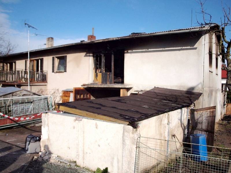 Požár rodinného domu v Libřicích.