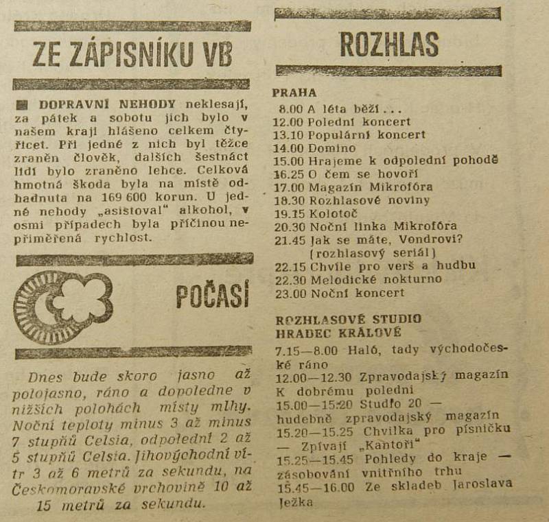 Co se psalo ve východočeském listu Pochodeň 20. listopadu 1989.